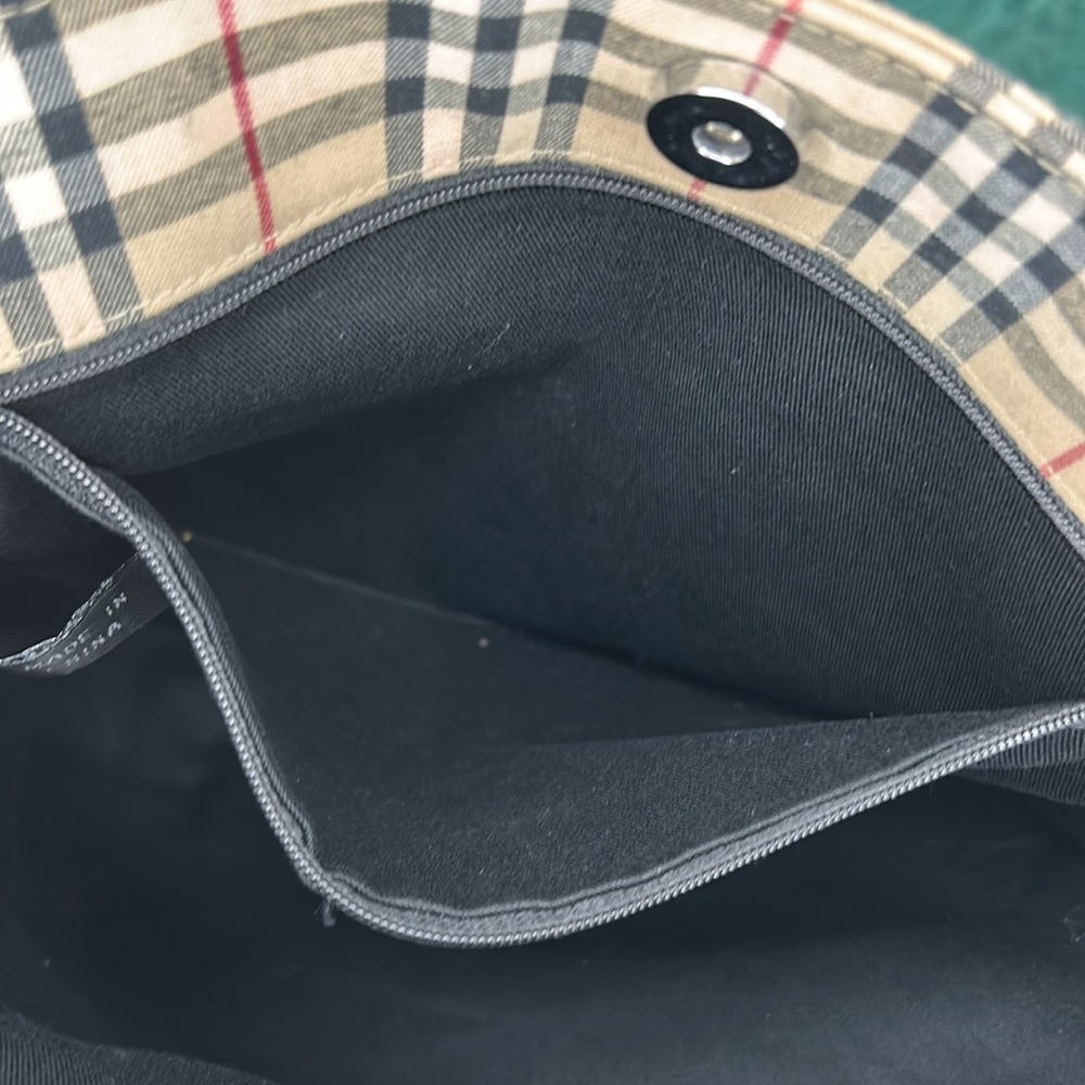 Burberry Beige and Black Checkered Tote - Picture 8 of 10